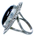 Native American Onyx And Sterling Silver Ring Size 7 BX116066